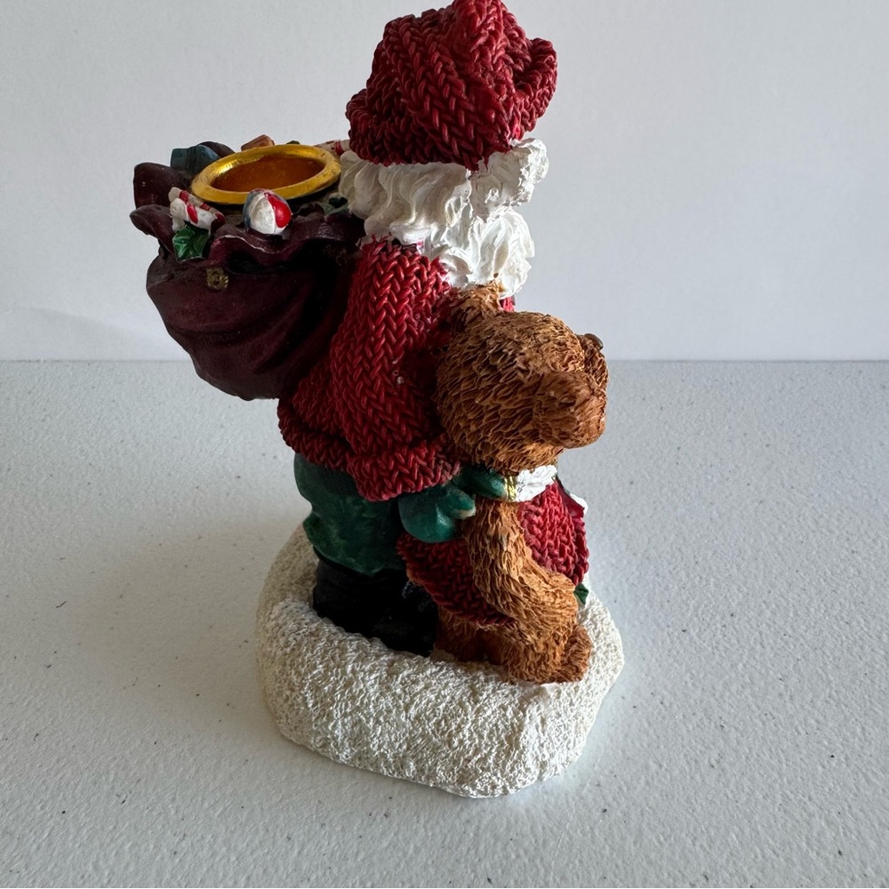Santa Claus 5” Christmas Holiday Figurine Candle Holder - Picture 4 of 7
